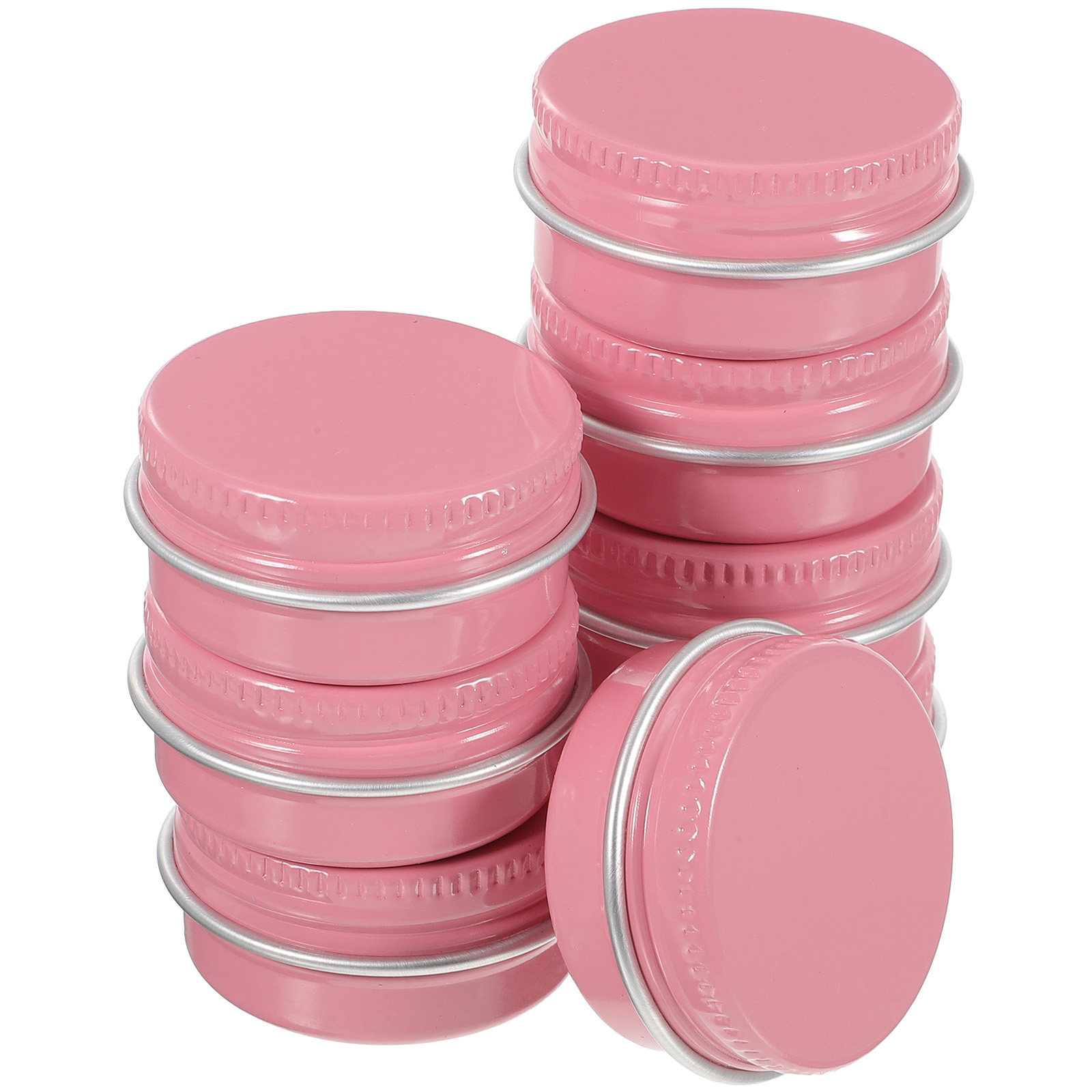 Lip Balm - 8Pcs Small Aluminum Round Tins Screw